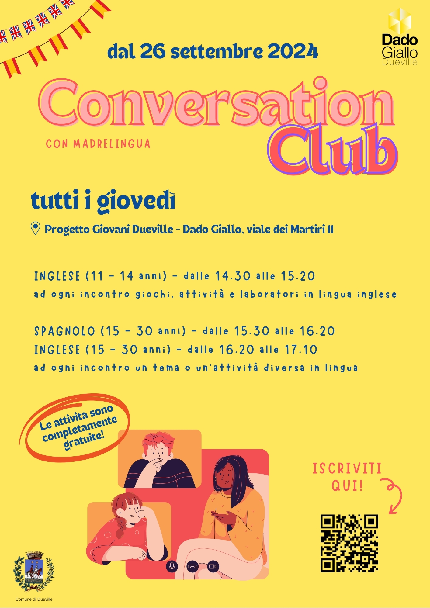 Conversation Club Inglese e Spagnolo - dal 26 settembre